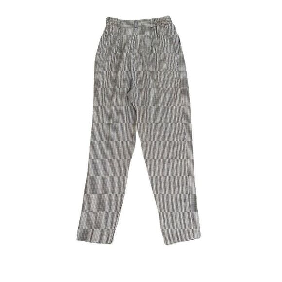 Worthington Beige Houndstooth Dress Pants Trouser Size 4 High Rise Stretch USA - Picture 4 of 9